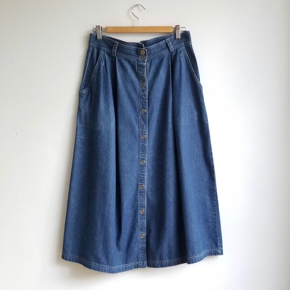 Vintage 80’s Denim Skirt - Picture 1 of 4